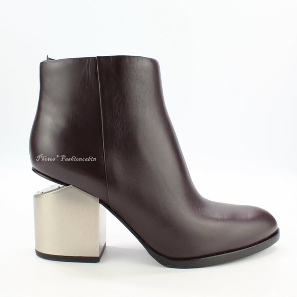 Rare Alexander Wang Gabi Leather Ankle Boots | Iconic Cut-Out Heel | Discontinue - Picture 4 of 16
